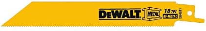 DEWALT 6-in 24-TPI Straight Back Bi-Metal Reciprocating Saw Blade (25-Pack)