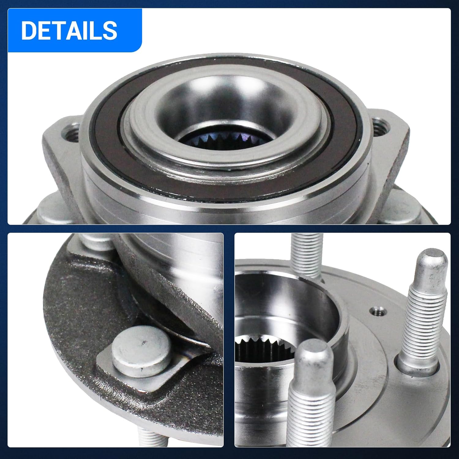 Midwest Motors Front or Rear Wheel Bearing & Hub Assembly 513282 for 10-15 Chevrolet Camaro (Pair)