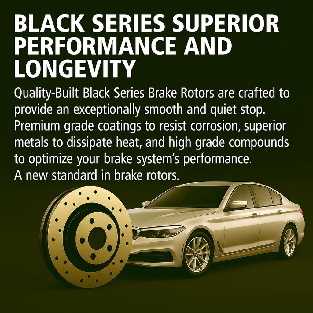 Midwest Motors Performance Rear Drilled Rotors S-31424 for 05-18 Hyundai Sonata Kia Optima