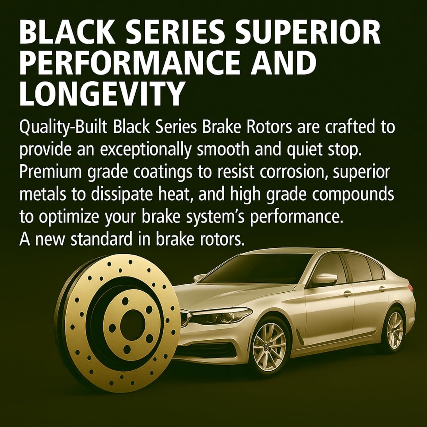 Midwest Motors Performance Rear Drilled Rotors S-31424 for 05-18 Hyundai Sonata Kia Optima