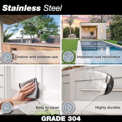 Richelieu Contemporary 25-Inch Stainless Steel Edge Pull BP57625170 for Modern Cabinetry