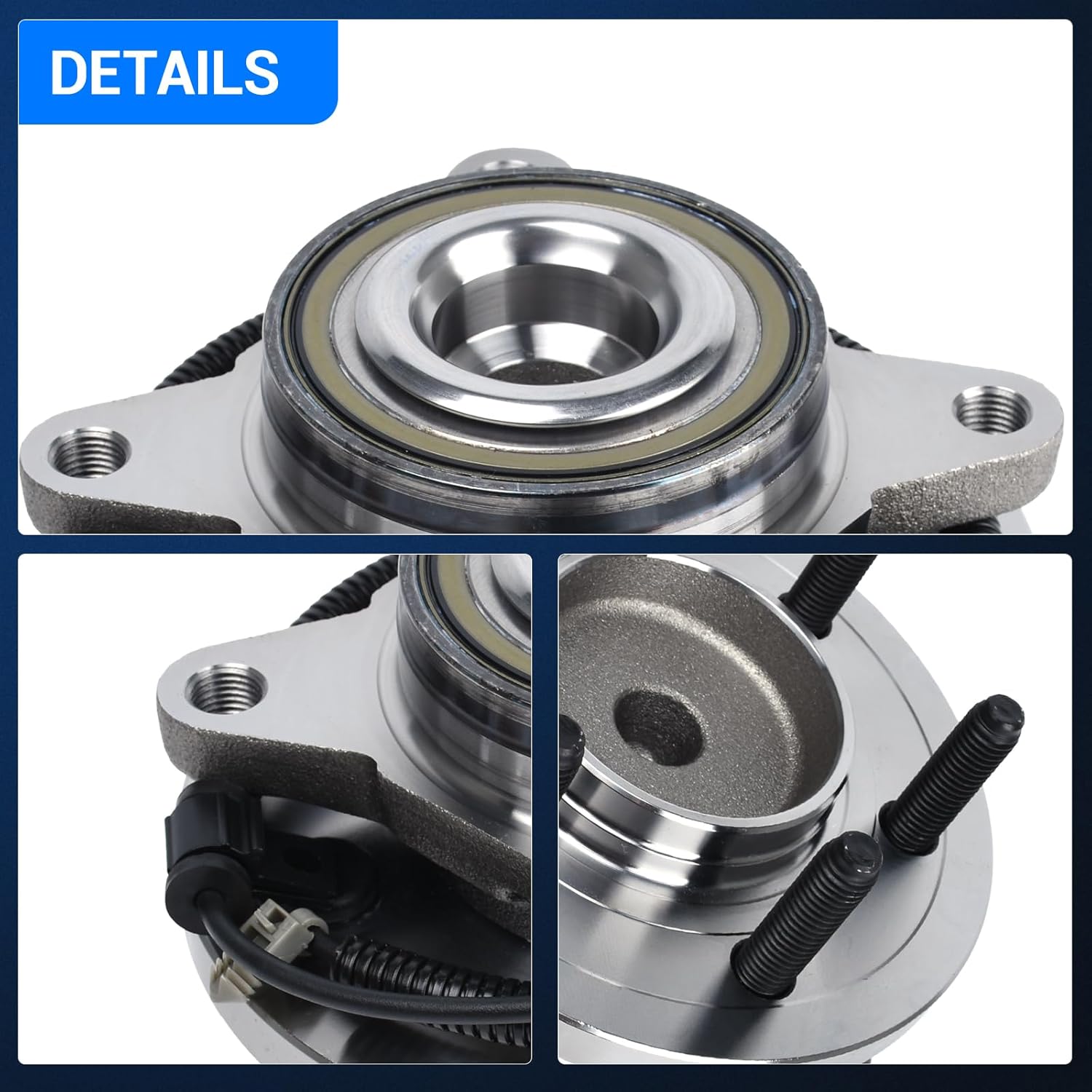 TX Front Wheel Bearing & Hub Assembly 515117 for 2009-2010 Ford F-150 2WD (6-Bolt w/ ABS)