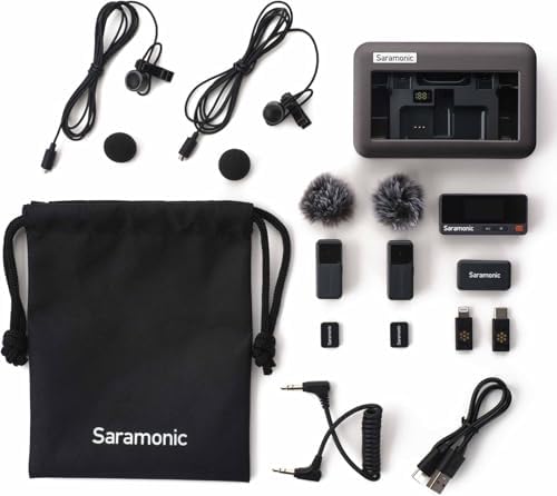 Saramonic SR-WM4C 4-Channel VHF Wireless Lavalier Microphone System for Cameras & Recorders