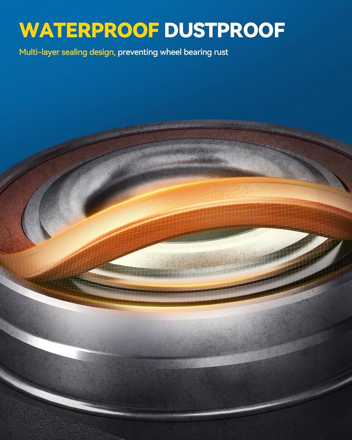 Aftermarket Replacement Rear Wheel Hub Bearing Assembly 512311 (Pair) for 1999-2004 Toyota Avalon Camry Solara