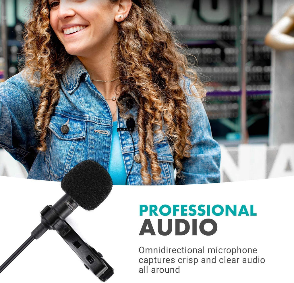 Movo WMX-20-DUO UHF Wireless Dual Lavalier Microphone System for DSLR and Camcorders