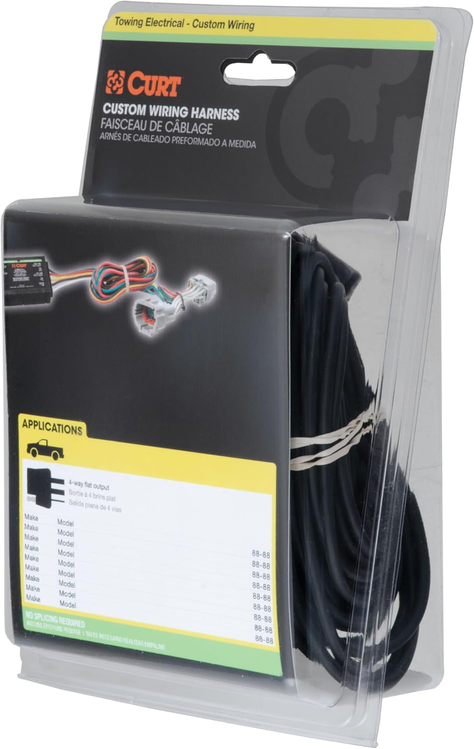 Curt Custom Trailer Wiring Harness T-Connector 56309 for 2016-2023 Scion iM & Toyota Corolla