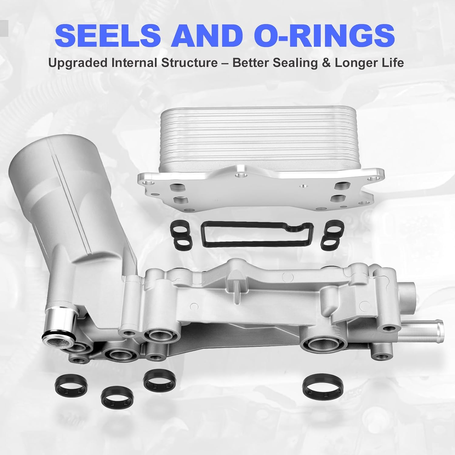 Engine Oil Filter Housing Adapter 68105583AF for 2014-2017 Jeep Dodge Ram Chrysler 3.6L V6