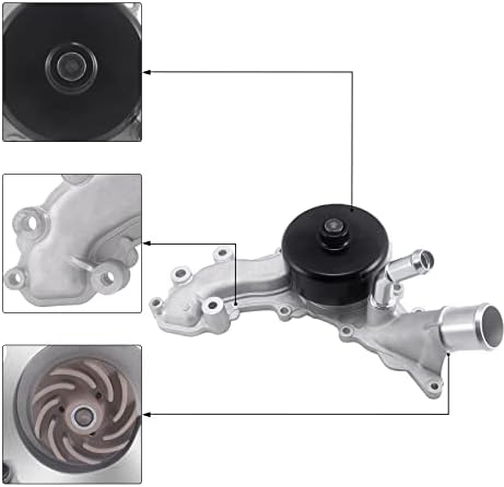 AULINK Water Pump AW6169 with Gasket for 2011-2022 Chrysler Dodge Jeep VW 3.6L