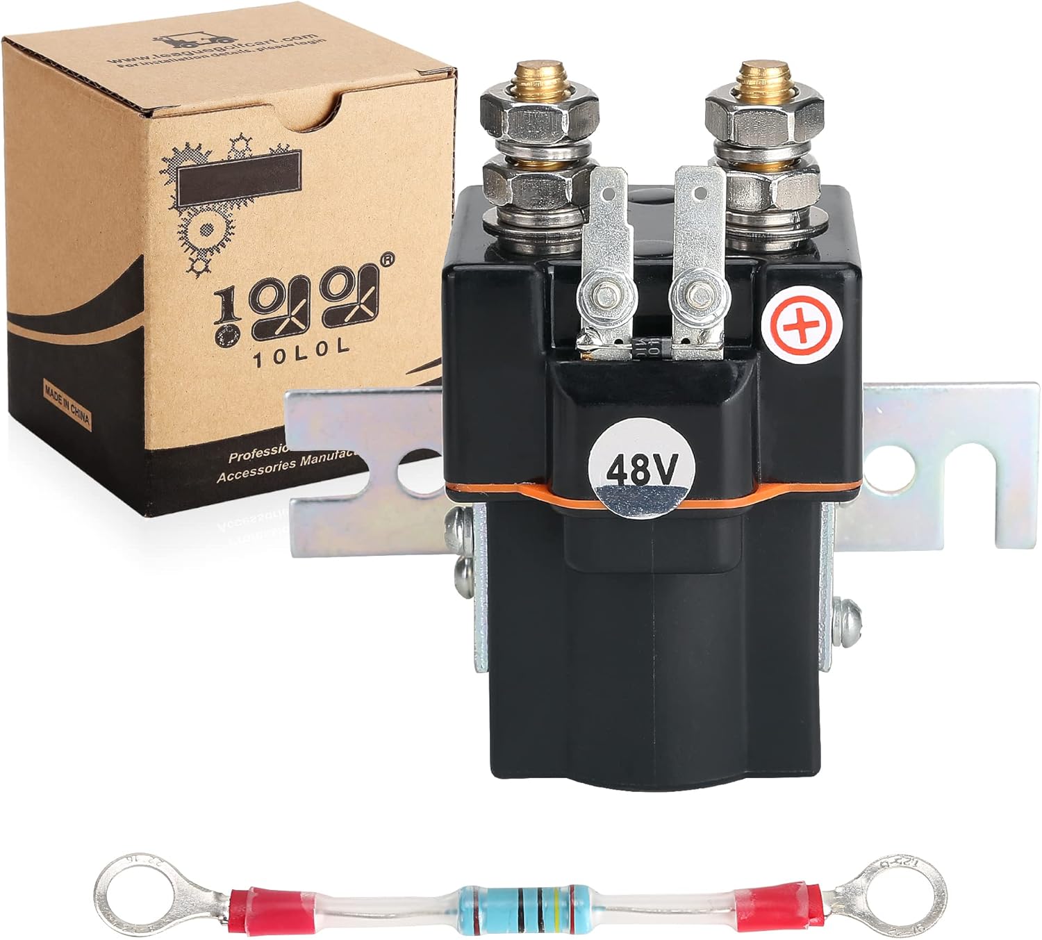 Trombetta 48V 4-Terminal 200A Continuous Duty Solenoid 114-4811-020 for Yamaha G22 G29 Golf Carts