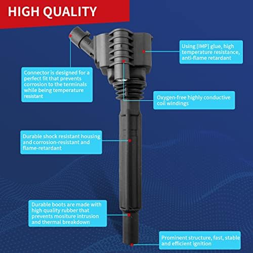 Ignition Coils & Iridium Spark Plugs Kit for Fiat 500 1.4L 2012-2017 - UF673