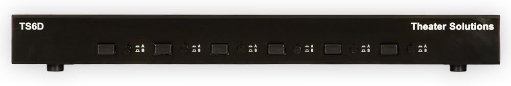 Theater Solutions TS6DV Dual Input 6 Zone Speaker Selector Box with Volume Controls