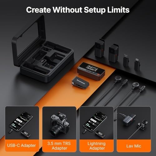 Saramonic SR-WM4C 4-Channel VHF Wireless Lavalier Microphone System for Cameras & Recorders
