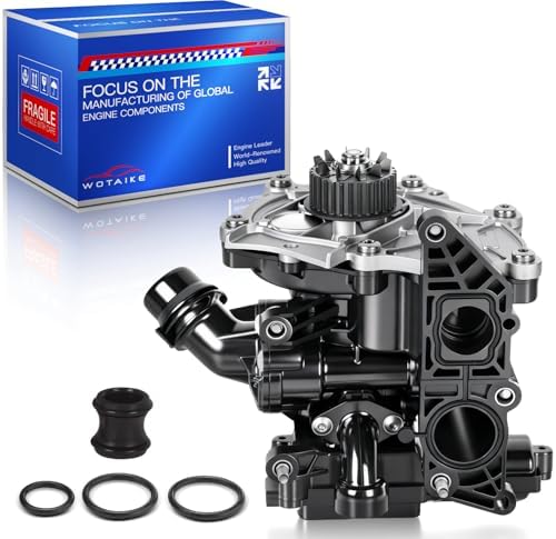 OE Replacement Thermostat & Electronic Water Pump 06L121111H for 13-20 Audi VW 1.8L 2.0L