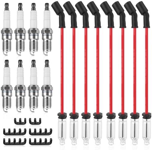 ACDelco 41-962 Spark Plugs & 9748HH Ignition Wires Set for Chevy GMC 4.8L 5.3L 6.0L