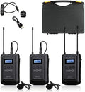 Movo WMX-20-DUO 48-Channel UHF Wireless Lavalier Microphone System with 2 Transmitters