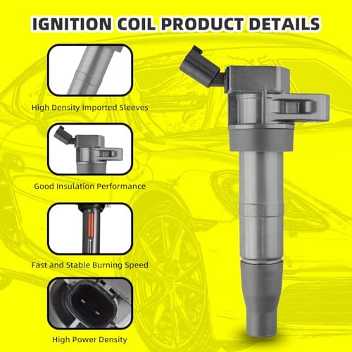 Premium Ignition Coil Set of 4 UF-611 for Hyundai Genesis Equus Santa Fe & Kia Forte